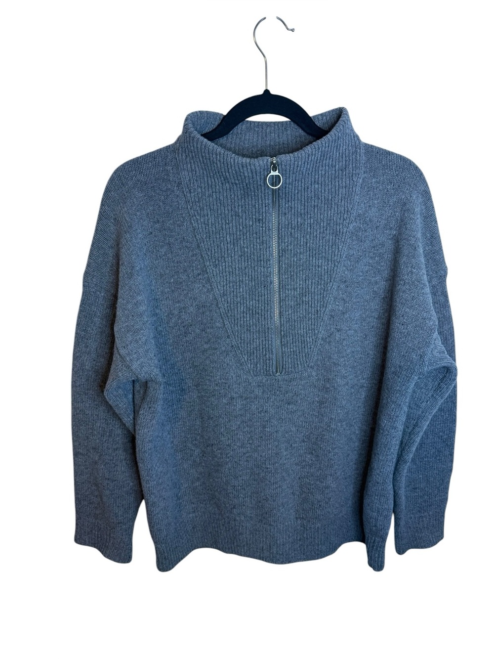 Closed Gray Wool Quarter Zip Sweater